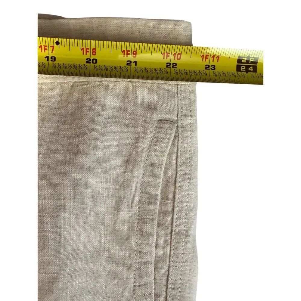 Caribbean Ivory Linen Cargo Shorts - Size 42